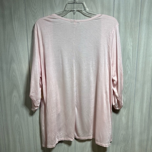 Coldwater Creek Open Waterfall Button Roll Tab Cardigan Pale Pink Size S (6-8) - Picture 5 of 15